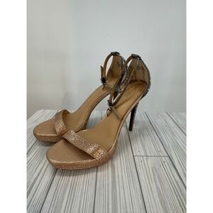 Thalia Sodi Lissy Rhinestone Embellished Women's Heels Ankle Strap‎ Size 8.5M